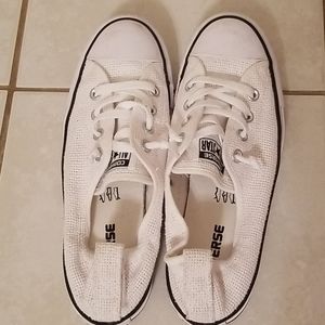 White Converse Costa collapsible heel size 9